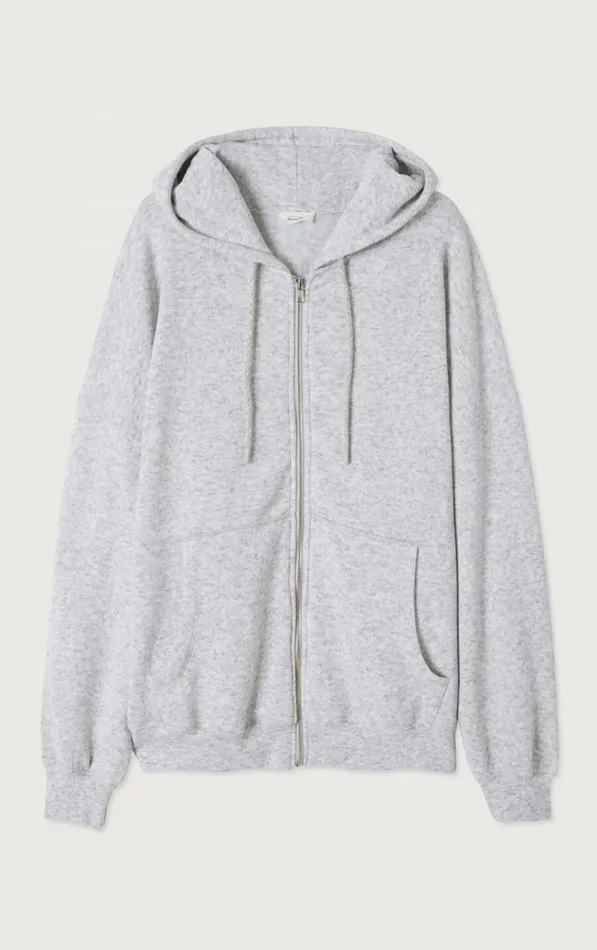 American Vintage Sweatshirts Men Sweatshirt Evona Melange Light Grey American Vintage Sweatshirts Men Sweatshirt Evona Melange Light Grey