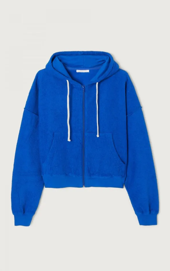 American Vintage Sweatshirts Women Hoodie Bobypark Blue De Prusse