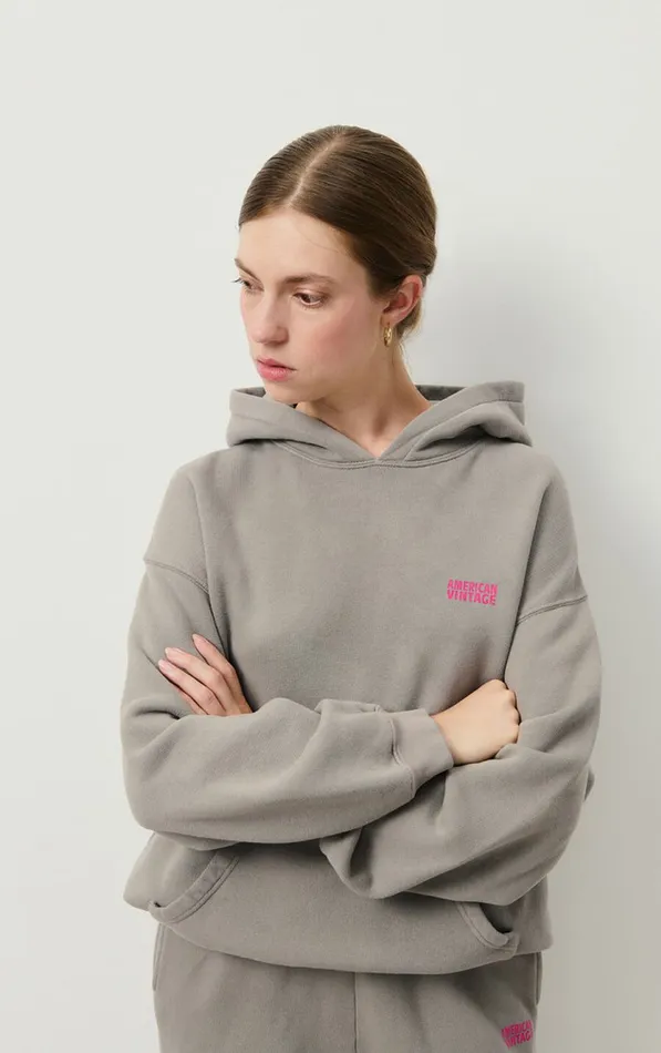 American Vintage Sweatshirts Women Hoodie Izubird Vintage Beaver