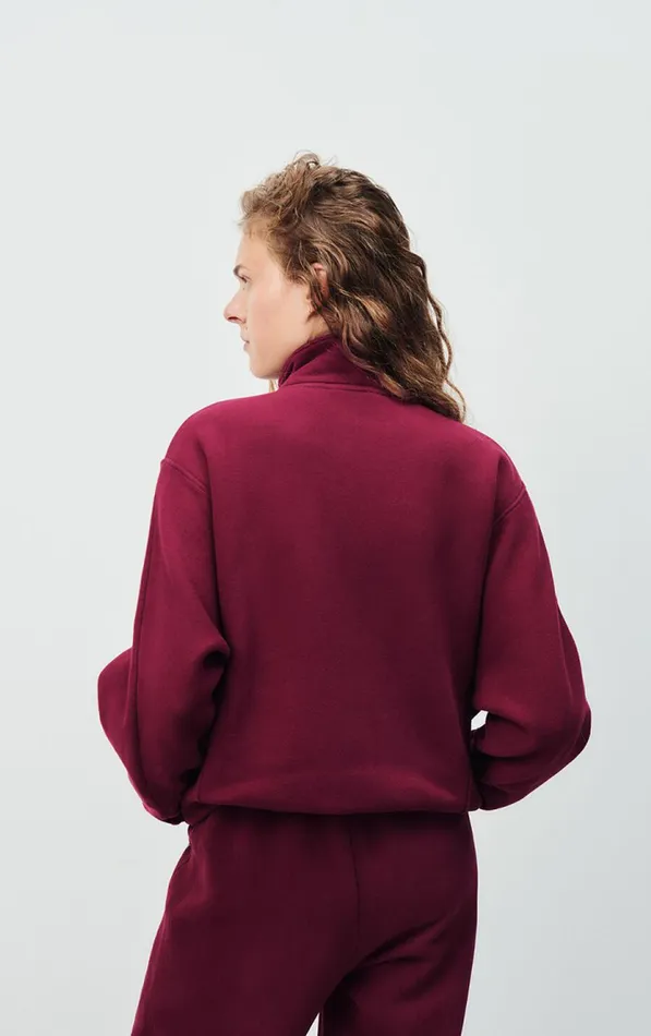 American Vintage Sweatshirts Women Sweatshirt Izubird Vintage Burgundy