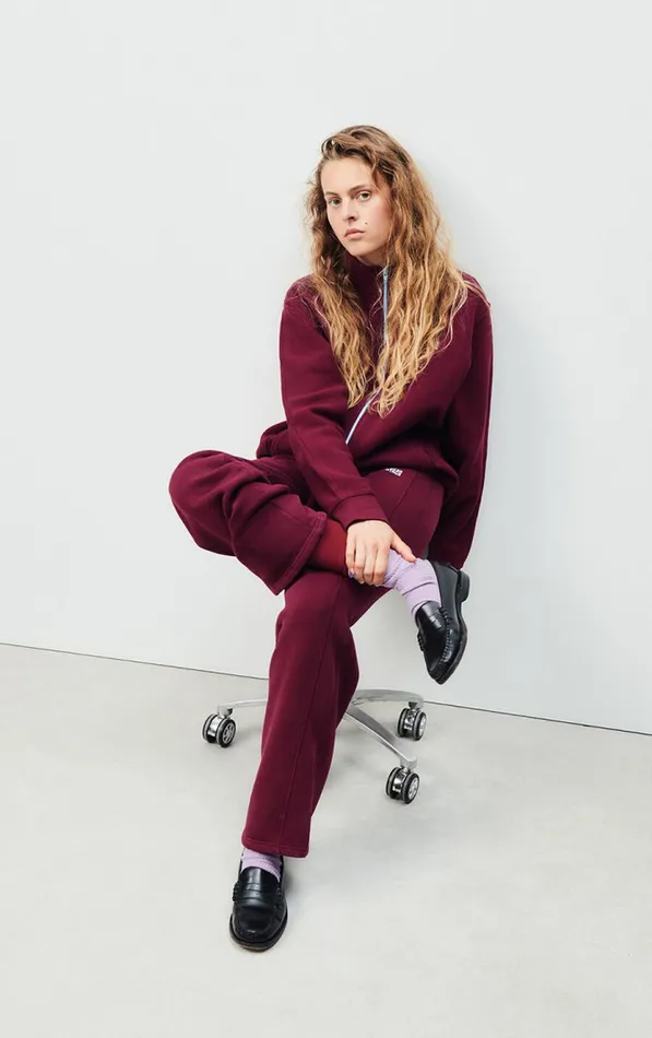 American Vintage Sweatshirts Women Sweatshirt Izubird Vintage Burgundy