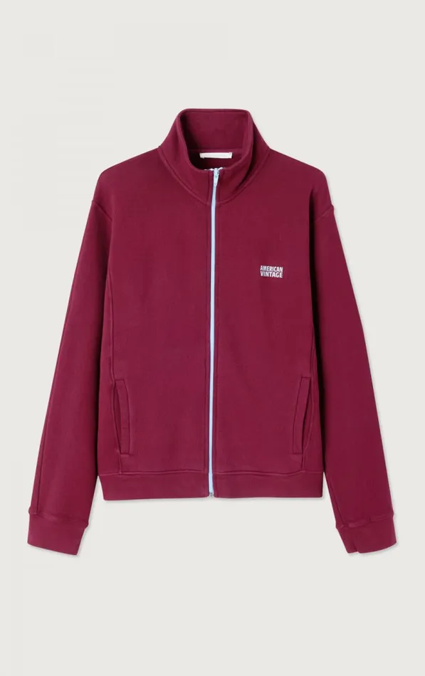 American Vintage Sweatshirts Women Sweatshirt Izubird Vintage Burgundy