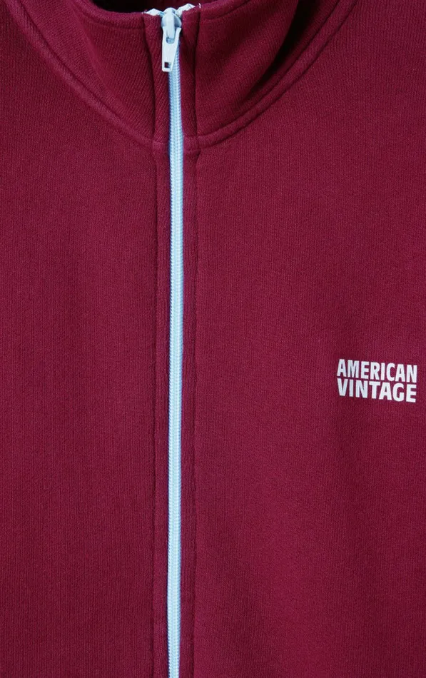 American Vintage Sweatshirts Women Sweatshirt Izubird Vintage Burgundy