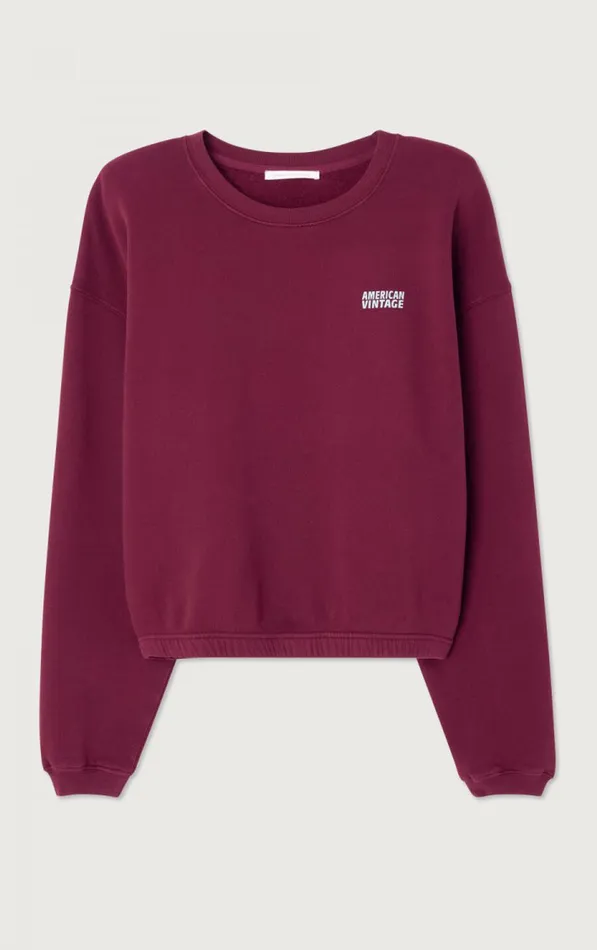 American Vintage Sweatshirts Women Sweatshirt Izubird Vintage Burgundy