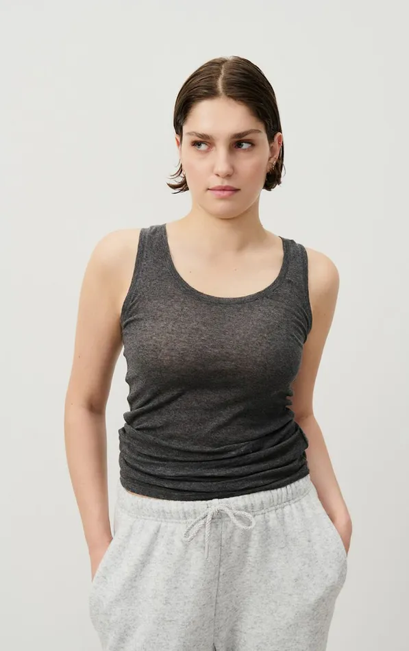 American Vintage Tops and Tanktops Women Tank Top Massachusetts Melange Charcoal