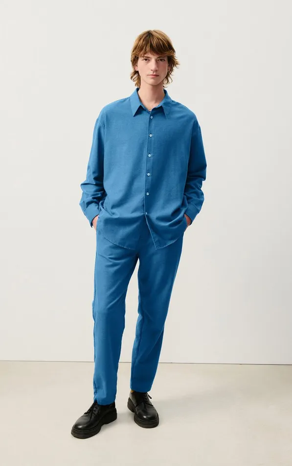 American Vintage Trousers Men Trousers Dakota Melange Mediterranean American Vintage Trousers Men Trousers Dakota Melange Mediterranean