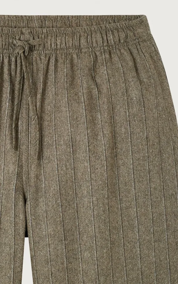 American Vintage Trousers Women Trousers Dirow Taupe Stripes American Vintage Trousers Women Trousers Dirow Taupe Stripes
