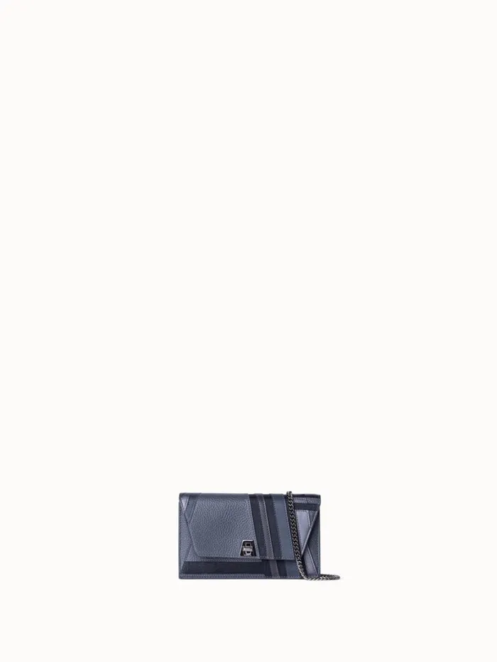 Anouk Clutch Bag In Zig Zag Trapezoid Leather Patchwork Graphite Women Akris Shoulder Bags Anouk Clutch Bag In Zig Zag Trapezoid Leather Patchwork Graphite Women Akris Shoulder Bags