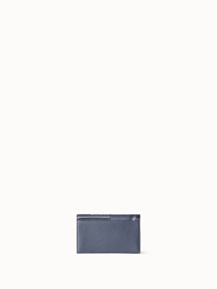 Anouk Clutch Bag In Zig Zag Trapezoid Leather Patchwork Graphite Women Akris Shoulder Bags
