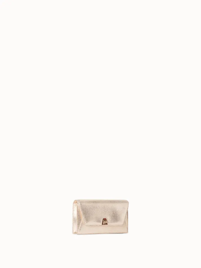 Anouk Envelope Bag With Shiny Lizard Finish Stucco Met Women Akris Shoulder Bags