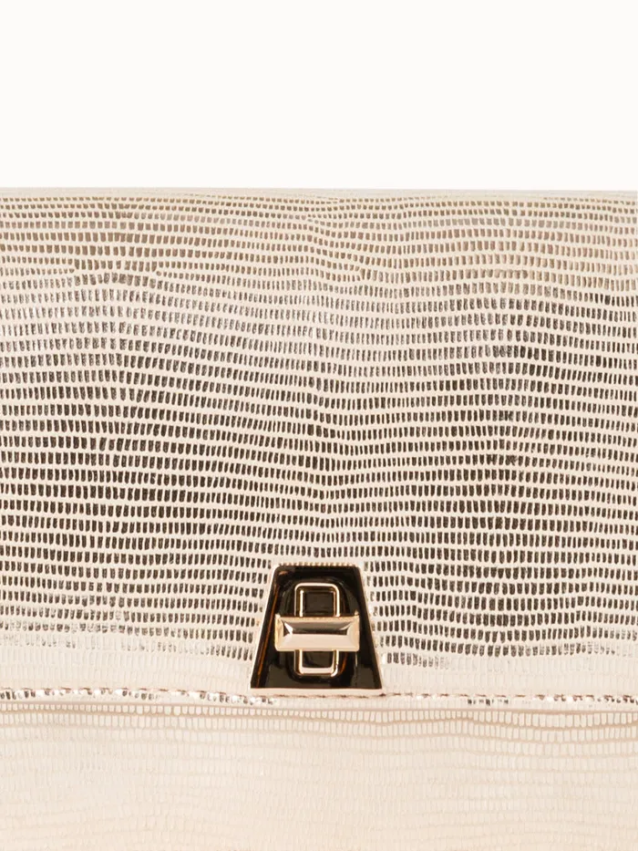 Anouk Envelope Bag With Shiny Lizard Finish Stucco Met Women Akris Shoulder Bags