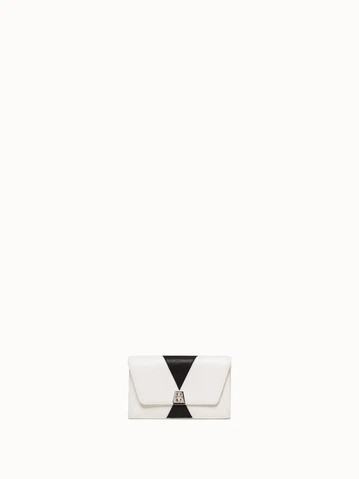 Anouk Envelope In Cervocalf Leather Jockey Blackwhite Diamo Women Akris Mini Bags