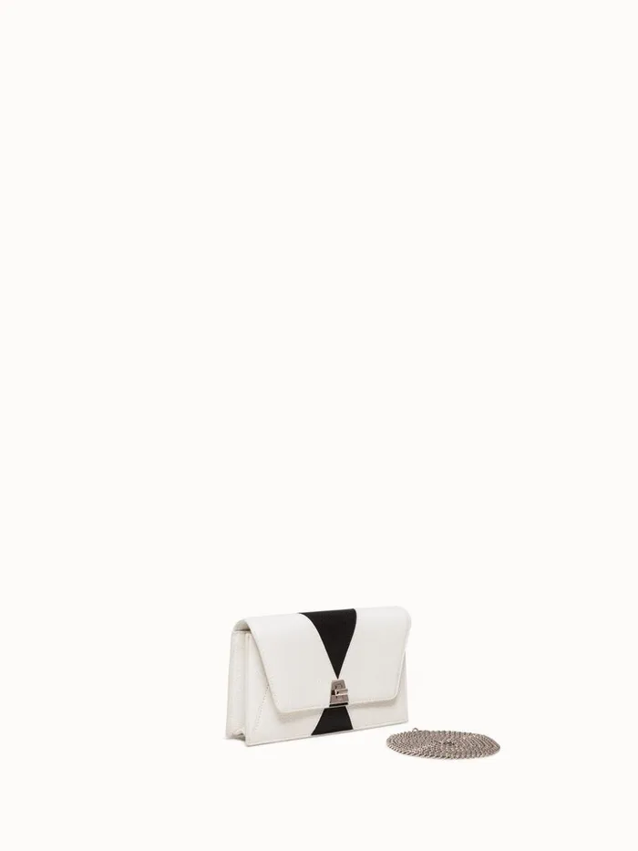 Anouk Envelope In Cervocalf Leather Jockey Blackwhite Diamo Women Akris Mini Bags