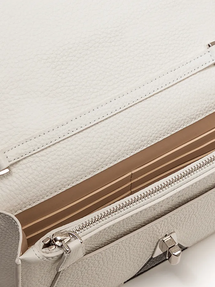Anouk Envelope In Cervocalf Leather Jockey Blackwhite Diamo Women Akris Mini Bags