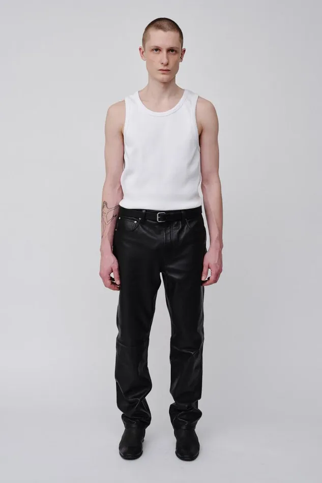 Atlas Leather 8211 Black Men Won Hundred Trousers