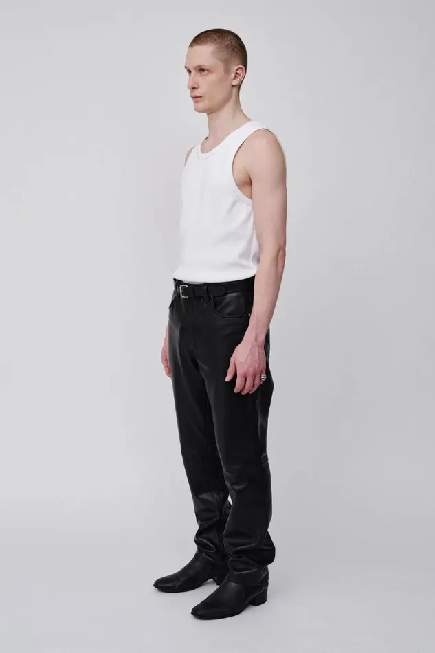Atlas Leather 8211 Black Men Won Hundred Trousers