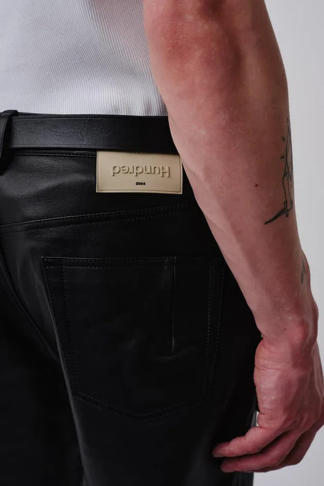 Atlas Leather 8211 Black Men Won Hundred Trousers