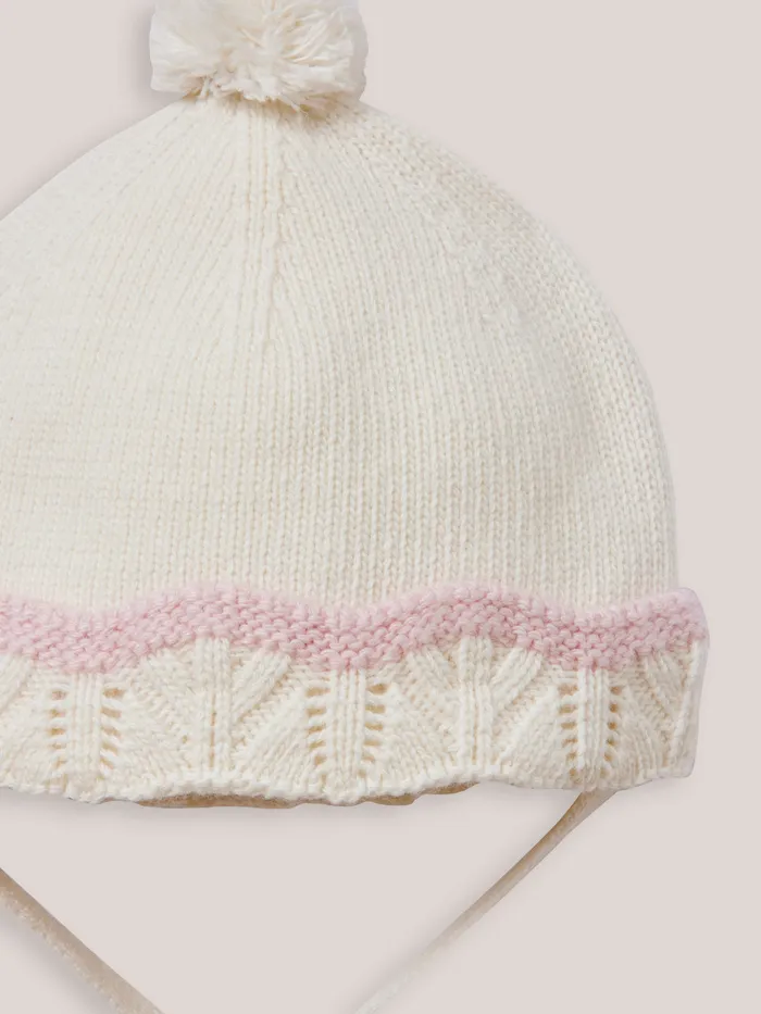 Baby Cyrillus Baby Girl Scalloped Beanie Ecru