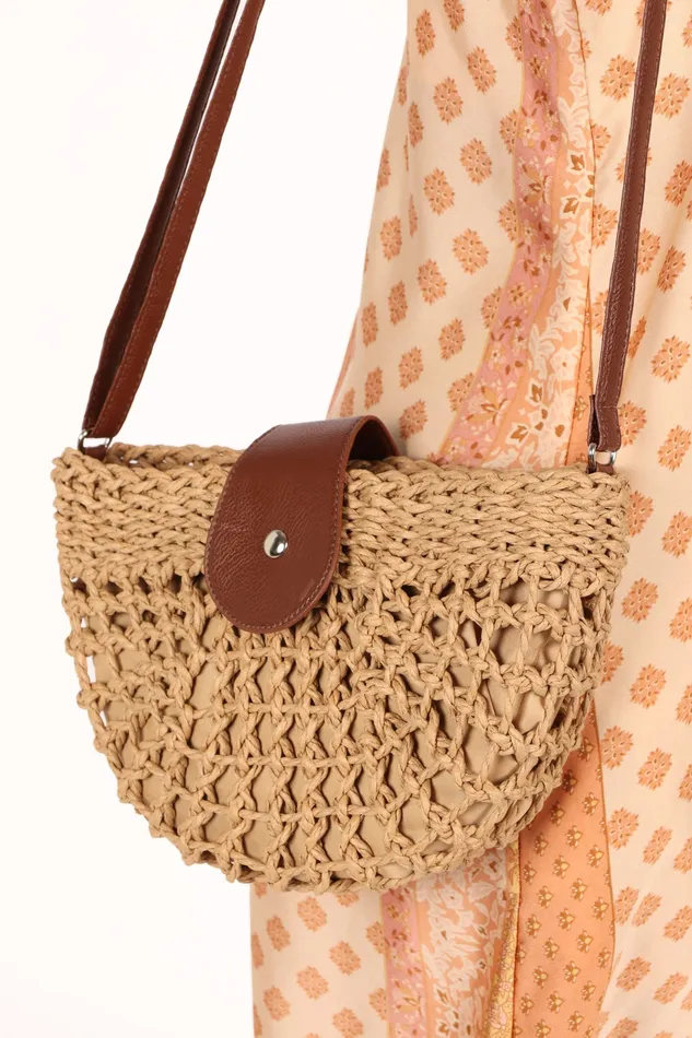 Bags and Wallets Women petalandpup Isle Straw Crossbody Bag 8211 Natural Natural