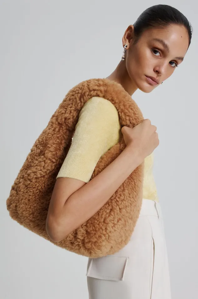 Bags Scanlan Theodore Women SHEARLING GABRIELLA CAMEL