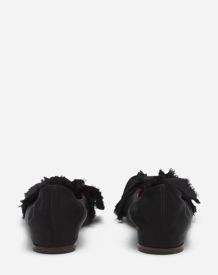 Ballerina Flat With A Satin Bow Black Women Lanvin Ballerinas