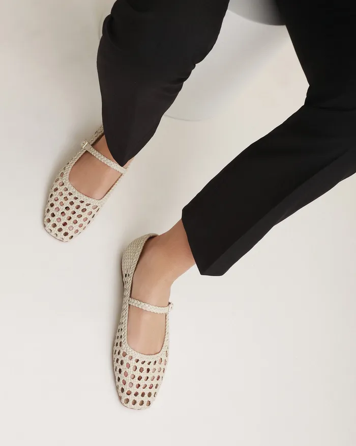 BALLET Women Willis casual flats off white leather jomercer