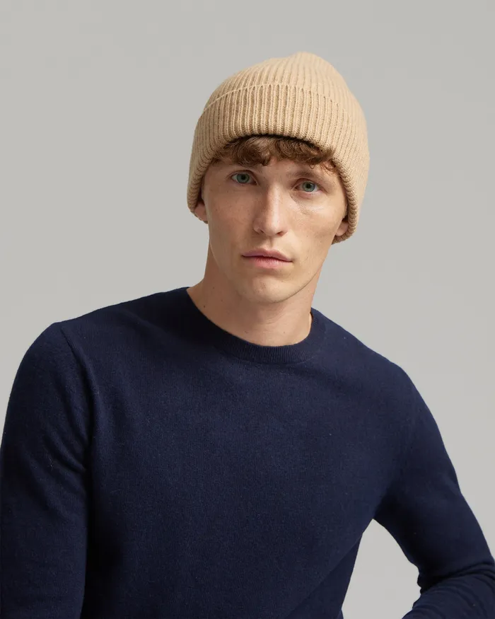 Beanies Men Colorfulstandard Merino Wool Beanie 8211 Desert Khaki