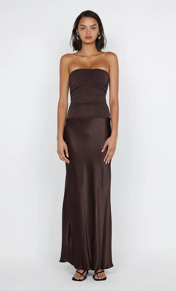 Bec Bridge Bridesmaids Dresses DUA STRAPLESS DRESS Dark Chocolate 8211 Women