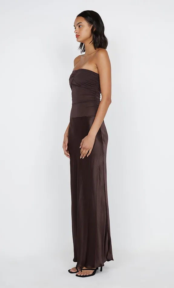 Bec Bridge Bridesmaids Dresses DUA STRAPLESS DRESS Dark Chocolate 8211 Women