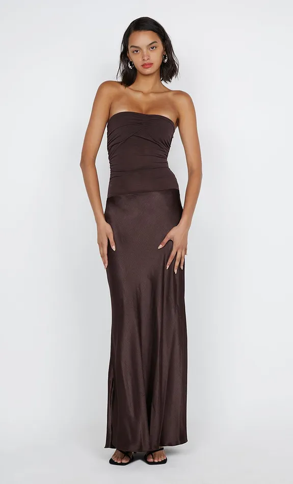 Bec Bridge Bridesmaids Dresses DUA STRAPLESS DRESS Dark Chocolate 8211 Women