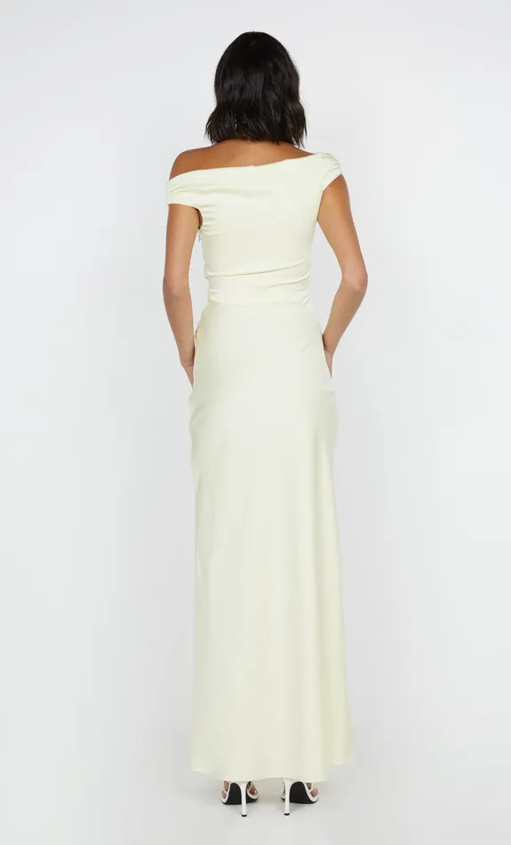 Bec Bridge Dresses ETERNITY OFF SHOULDER MAXI Ice Yellow 8211 Women