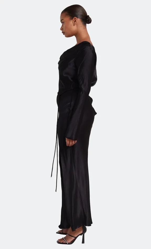 Bec Bridge Dresses MOON DANCE LONG SLEEVE COWL DRESS Black 8211 Women