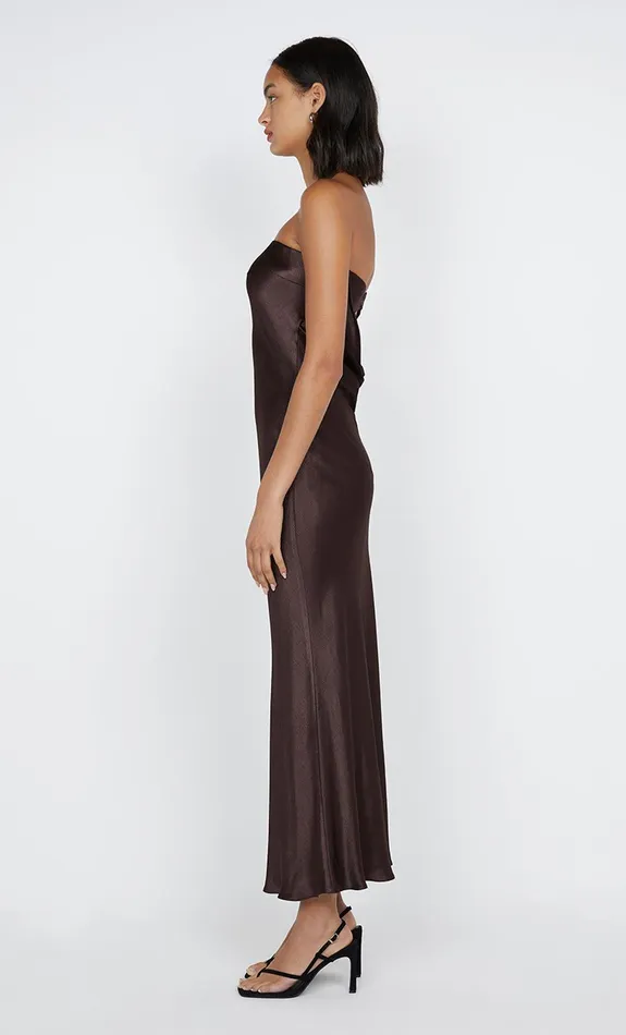 Bec Bridge Dresses MOON DANCE STRAPLESS DRESS Dark Chocolate 8211 Women