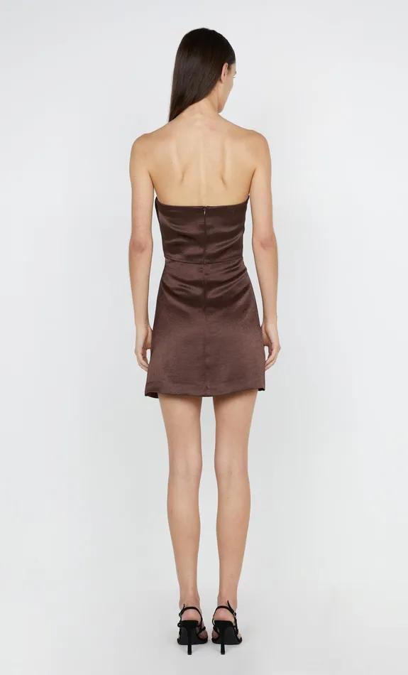 Bec Bridge Dresses SYMONE STRAPLESS MINI DRESS Dark Chocolate 8211 Women