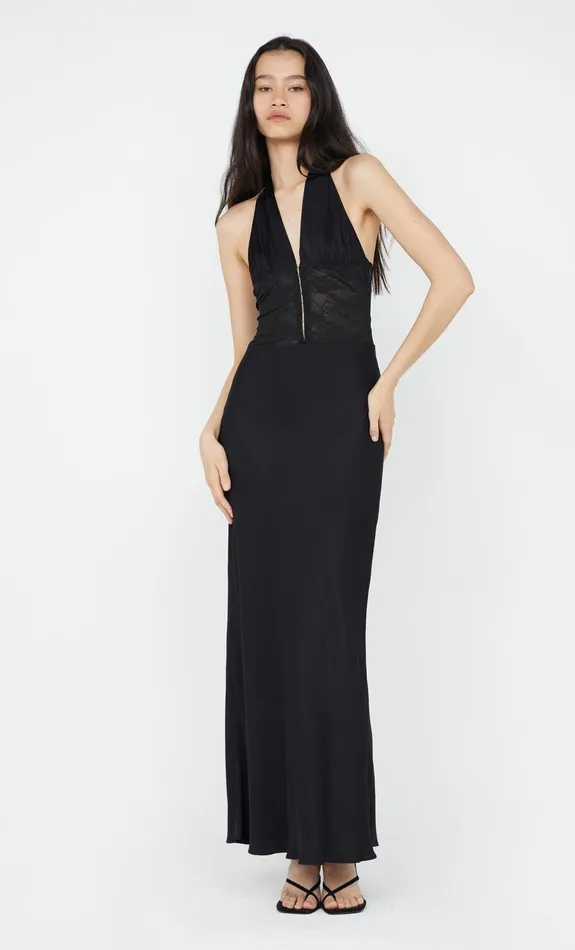 Bec Bridge Event Wear Dresses AKARI HALTER DRESS Black 8211 Women