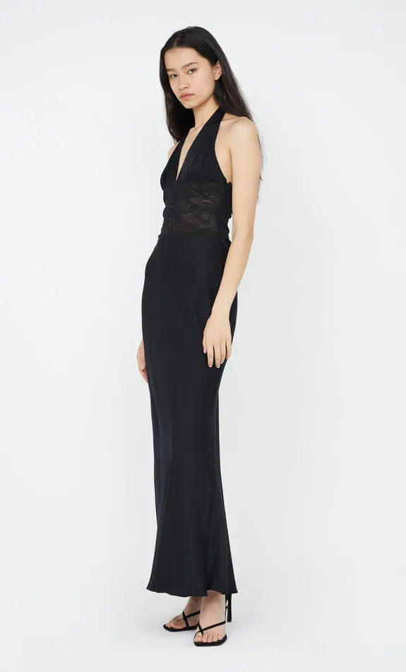 Bec Bridge Event Wear Dresses AKARI HALTER DRESS Black 8211 Women