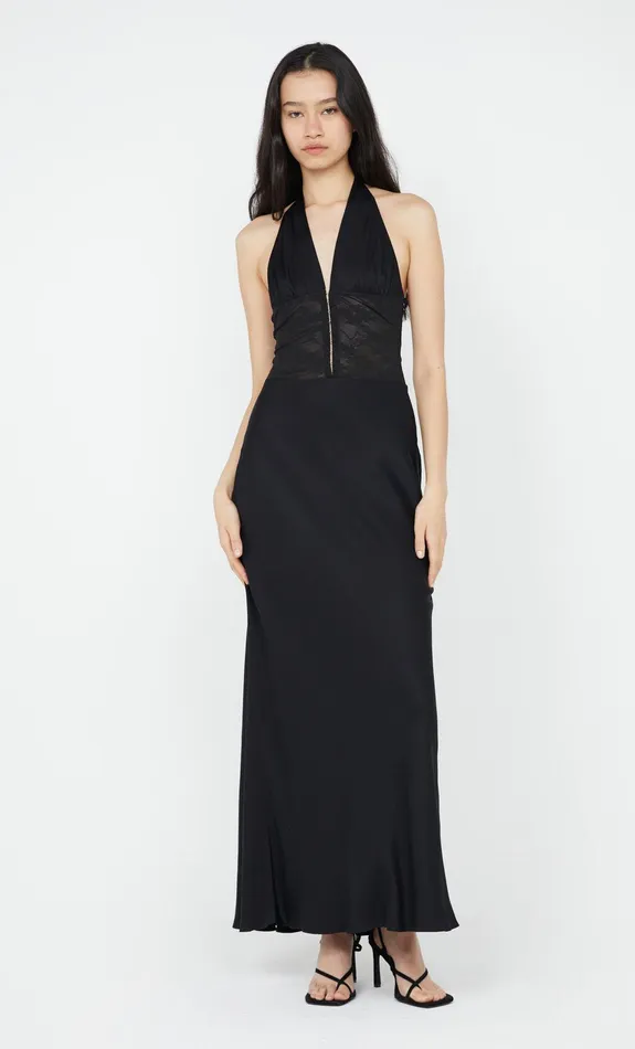 Bec Bridge Event Wear Dresses AKARI HALTER DRESS Black 8211 Women