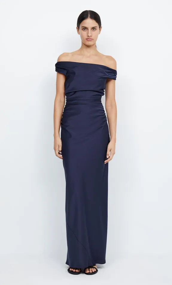 Bec Bridge Event Wear Dresses ETERNITY OFF SHOULDER MAXI Ink 8211 Women