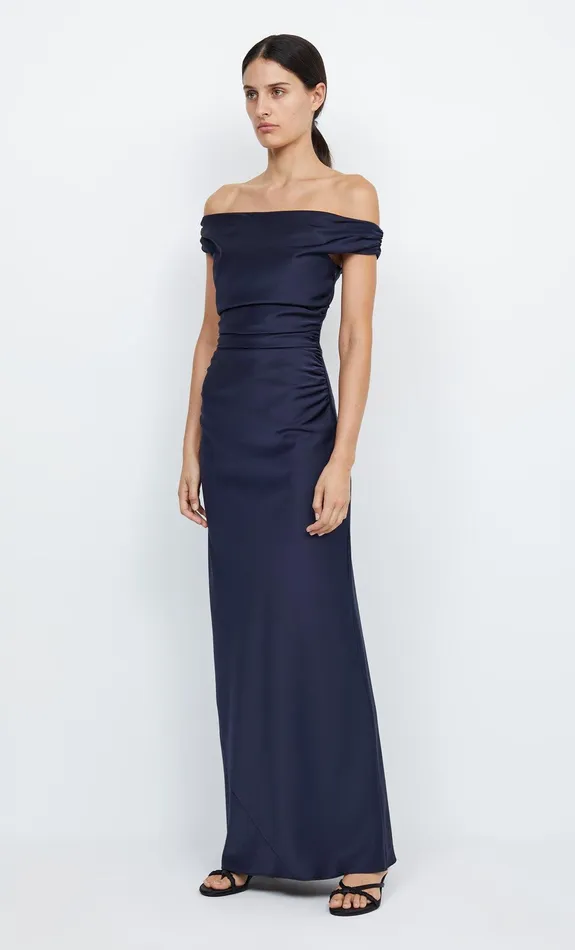 Bec Bridge Event Wear Dresses ETERNITY OFF SHOULDER MAXI Ink 8211 Women