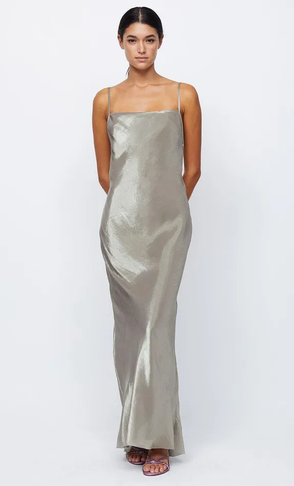 Bec Bridge Event Wear Dresses FLEUR MAXI DRESS Irridescent Silver 8211 Women