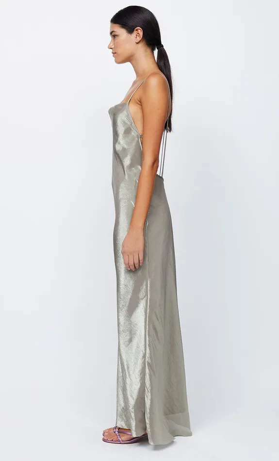 Bec Bridge Event Wear Dresses FLEUR MAXI DRESS Irridescent Silver 8211 Women
