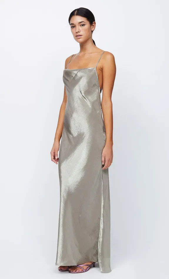 Bec Bridge Event Wear Dresses FLEUR MAXI DRESS Irridescent Silver 8211 Women