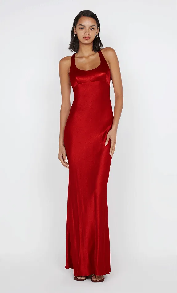 Bec Bridge Event Wear Dresses MAXINA CROSSOVER DRESS Rouge 8211 Women