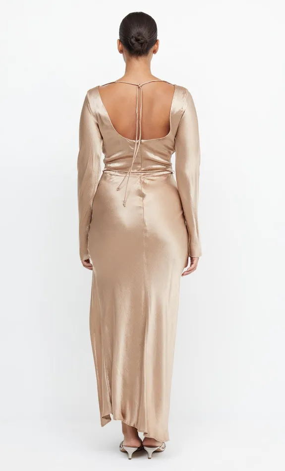 Bec Bridge Event Wear Dresses MOON DANCE LONG SLEEVE MAXI DRESS Golden 8211 Women