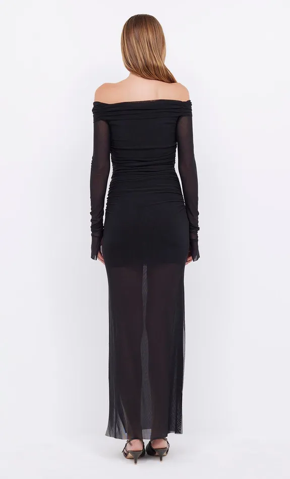 Bec Bridge Event Wear Dresses SASHAY LONG SLEEVE GATHERED DRESS Black 8211 Women