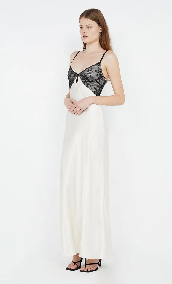 Bec Bridge Event Wear Dresses TEREZA KEYHOLE DRESS Ivoryblack 8211 Women
