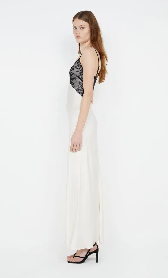 Bec Bridge Event Wear Dresses TEREZA KEYHOLE DRESS Ivoryblack 8211 Women