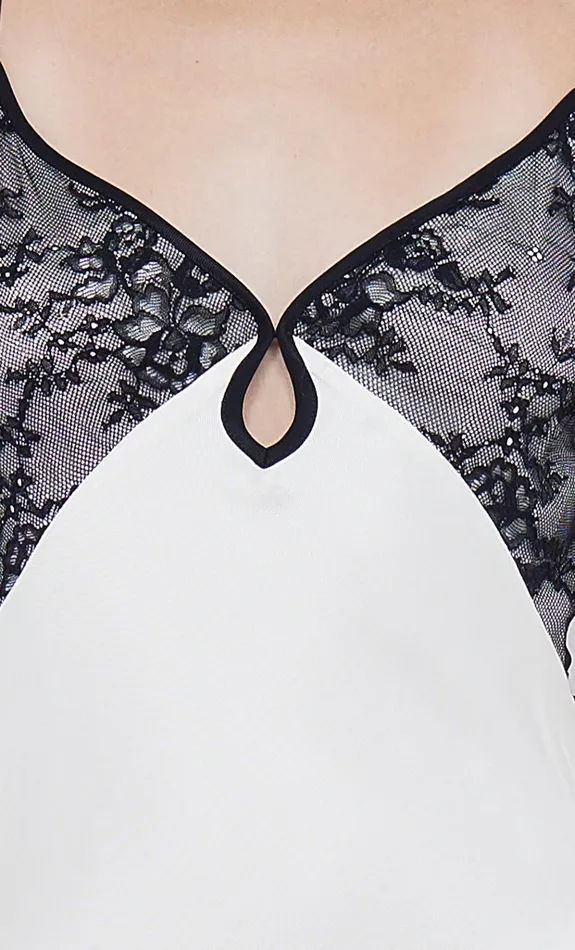 Bec Bridge Event Wear Dresses TEREZA KEYHOLE DRESS Ivoryblack 8211 Women