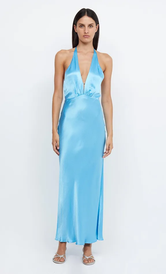 Bec Bridge Maxi Dresses INDI HALTER MAXI DRESS Topaz Blue 8211 Women