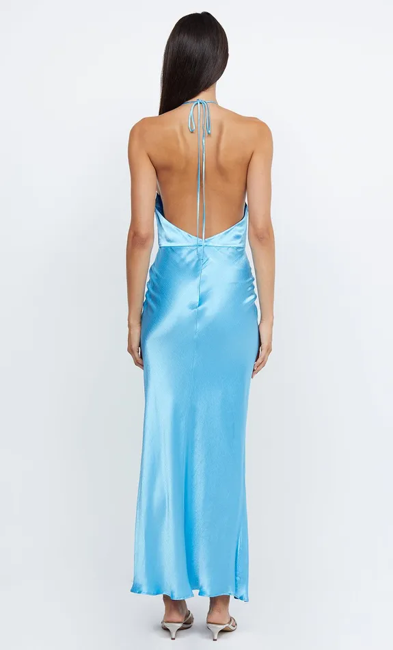 Bec Bridge Maxi Dresses INDI HALTER MAXI DRESS Topaz Blue 8211 Women